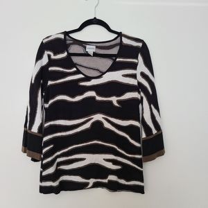 Chicos Sweater black and white